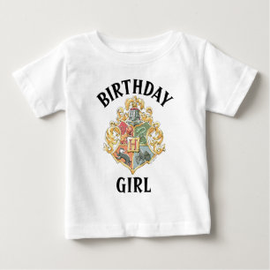 Harry Potter Hogwarts Crest Birthday Girl Baby T-Shirt