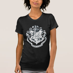 Harry Potter Hogwarts Crest - Black and White T-Shirt