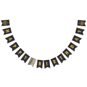 Harry Potter Hogwarts Crest Chalkboard Birthday Bunting Flags