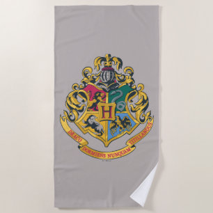 Harry Potter Hogwarts Crest - Full Colour Beach Towel