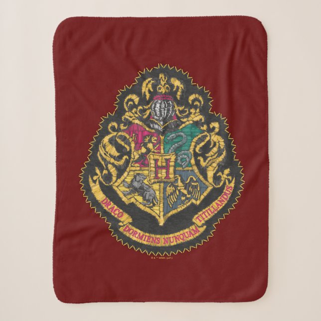 Harry Potter | Hogwarts Crest Sherpa Blanket (Front)