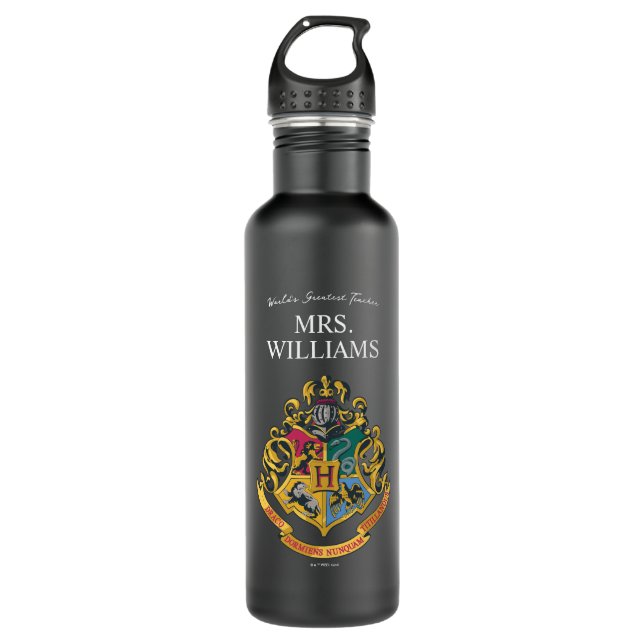 Harry Potter | Hogwarts Crest Teacher Personalize 710 Ml Water Bottle (Front)