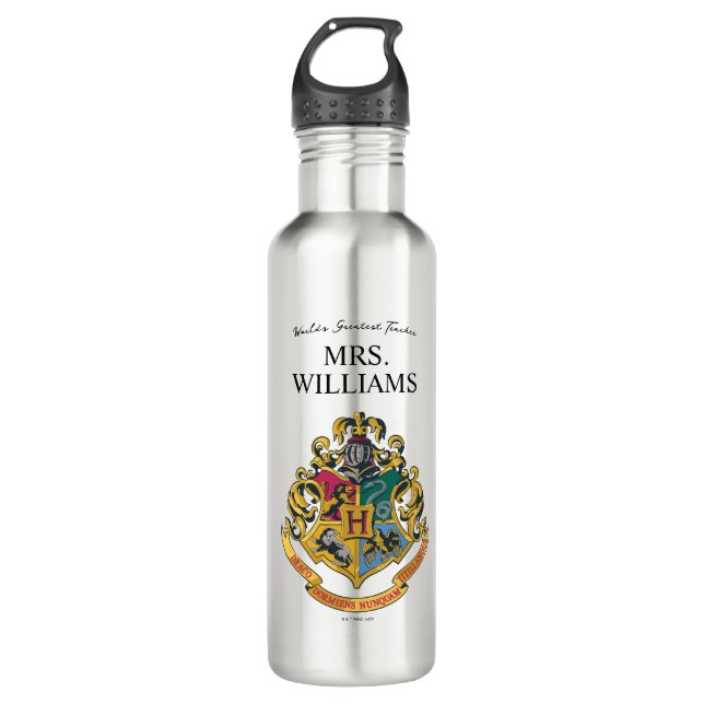 Harry Potter | Hogwarts Crest Teacher Personalize 710 Ml Water Bottle (Front)
