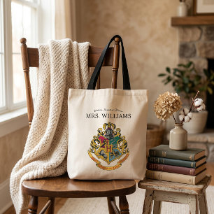 Harry Potter   Hogwarts Crest Teacher Personalized Tote Bag