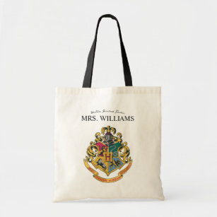 Harry Potter   Hogwarts Crest Teacher Personalized Tote Bag