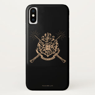Harry Potter   Hogwarts Crossed Wands Crest iPhone X Case