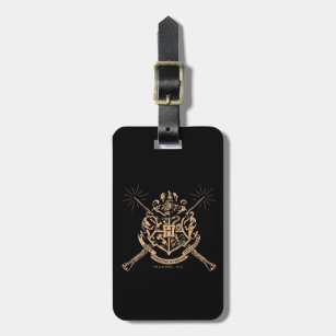 Harry Potter   Hogwarts Crossed Wands Crest Luggage Tag
