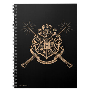 Harry Potter   Hogwarts Crossed Wands Crest Notebook