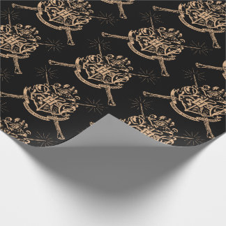 Harry Potter | Hogwarts Crossed Wands Crest Wrapping Paper