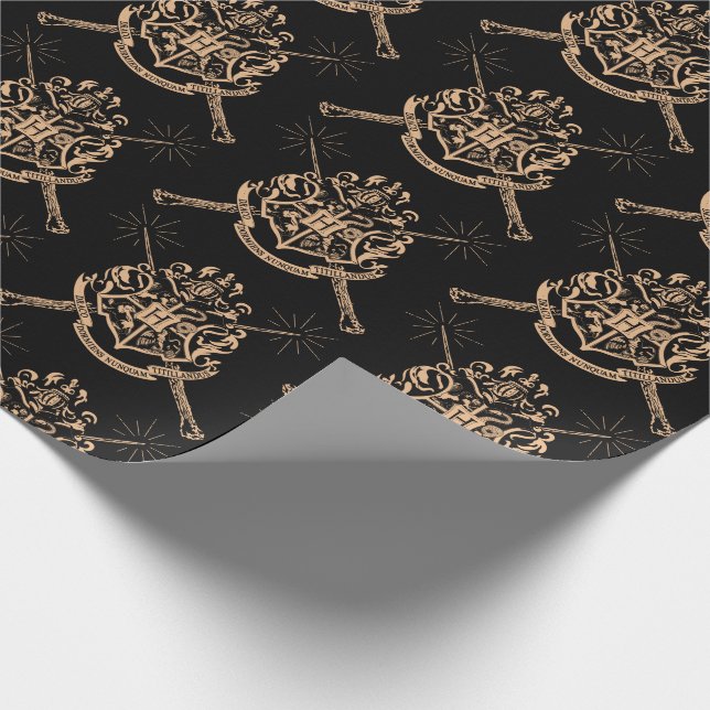 Harry Potter | Hogwarts Crossed Wands Crest Wrapping Paper (Corner)