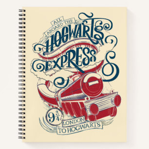 Harry Potter   Hogwarts Express Typography Notebook