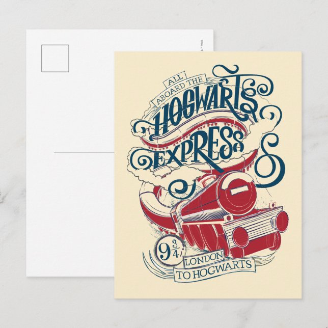 Harry Potter | Hogwarts Express Typography Postcard (Front/Back)