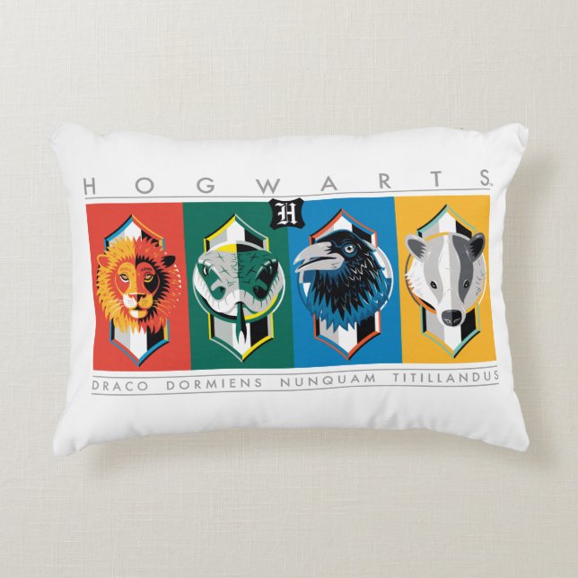 Harry Potter | HOGWARTS™ House Sigils Accent Pillow (Front)