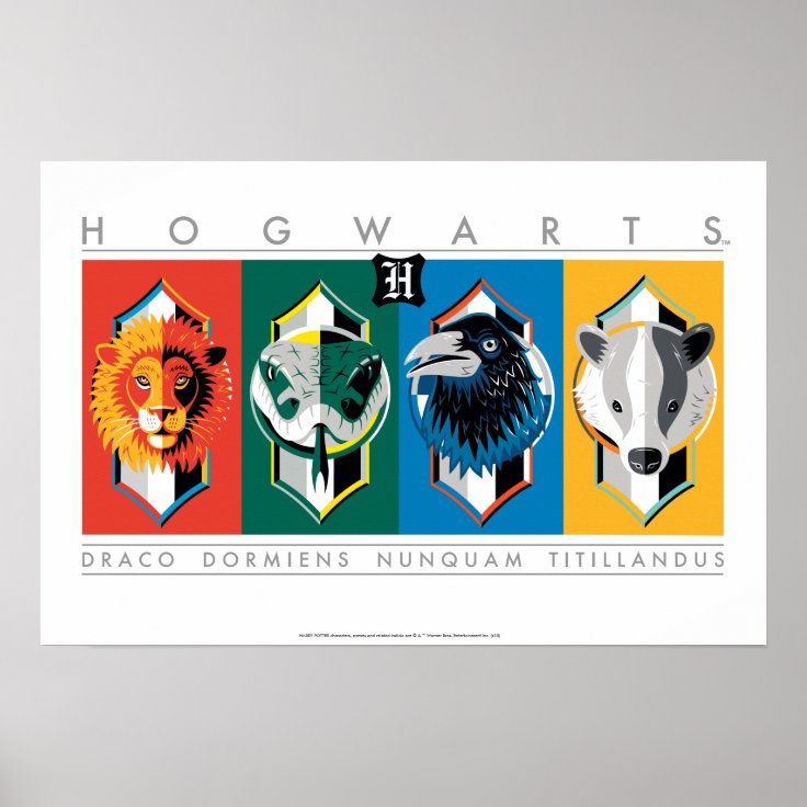 Harry Potter | HOGWARTS™ House Sigils Poster | Zazzle