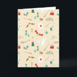 Harry Potter | Holiday Icon Pattern<br><div class="desc">Celebrate Christmas with this fun holiday pattern featuring Hedwig,  flying broomsticks,  Christmas Crackers,  Harry Potter's glasses,  and more!</div>