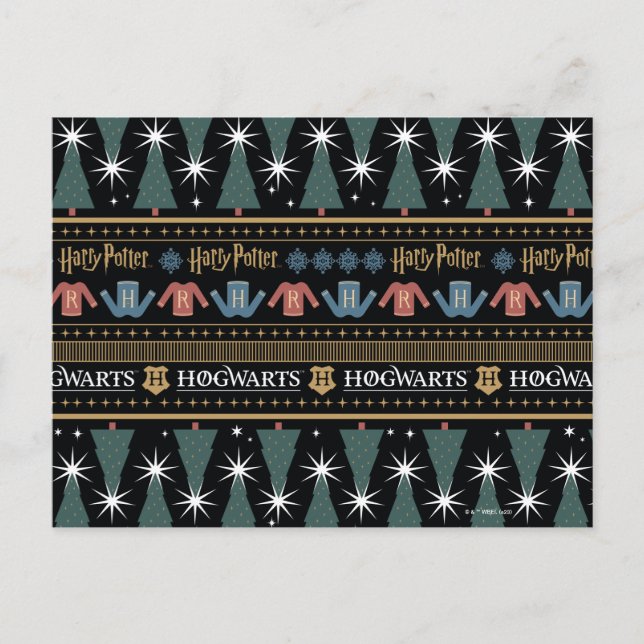 HARRY POTTER™ Holiday Sweater Pattern Postcard (Front)