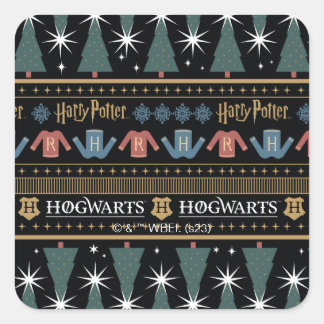 HARRY POTTER™ Holiday Sweater Pattern Square Sticker