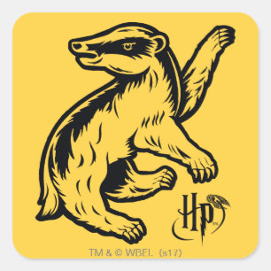 Harry Potter   Hufflepuff Badger Icon Square Sticker