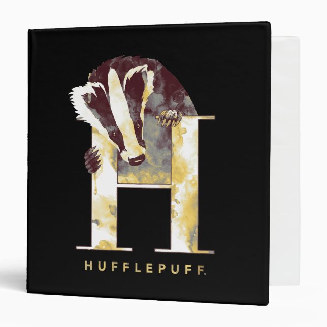 Harry Potter | HUFFLEPUFF™ Badger Watercolor Binder (Front/Inside)