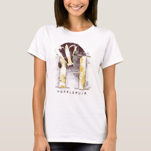 Harry Potter | HUFFLEPUFF™ Badger Watercolor T-Shirt (Front)
