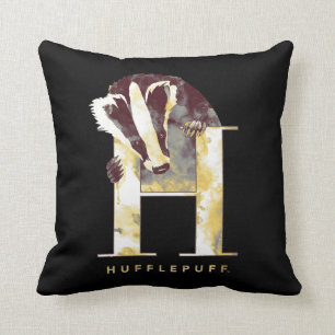 Harry Potter   HUFFLEPUFF™ Badger Watercolor Throw Pillow