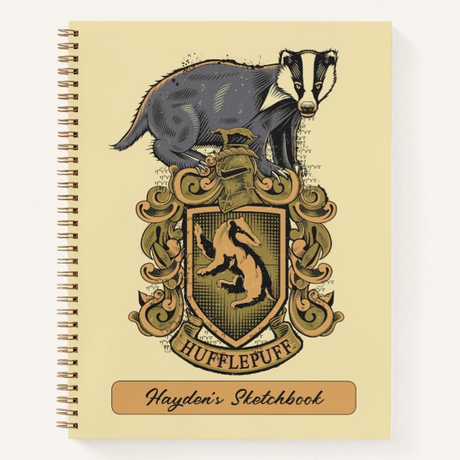 Harry Potter | Hufflepuff Crest Badger Drawing Notebook (Front)