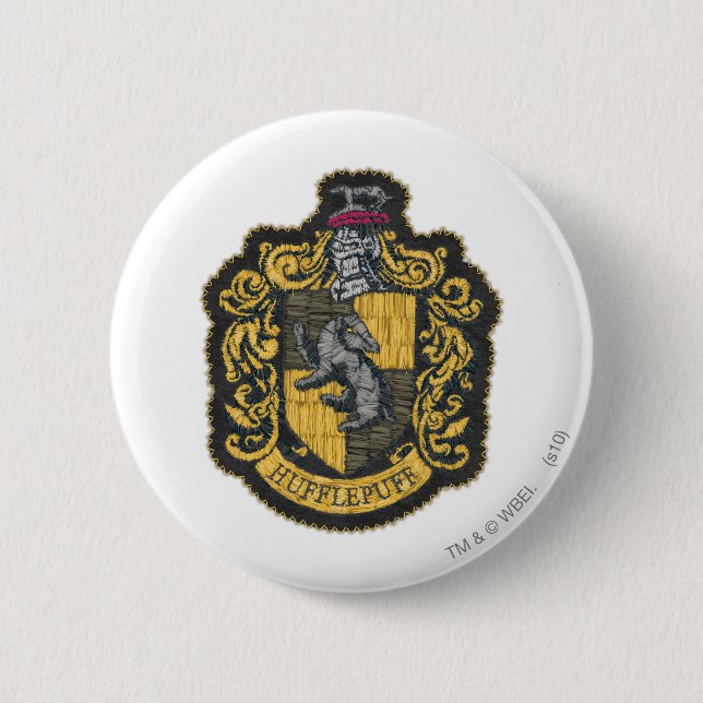 Harry Potter | Hufflepuff Crest Patch 2 Inch Round Button (Front)