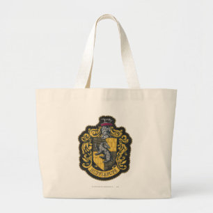 Harry Potter   Hufflepuff Crest Patch Large Tote Bag