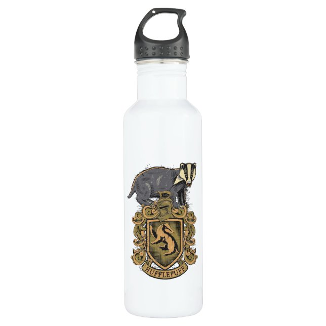 Harry Potter | Hufflepuff Crest with Badger 710 Ml Water Bottle (Front)