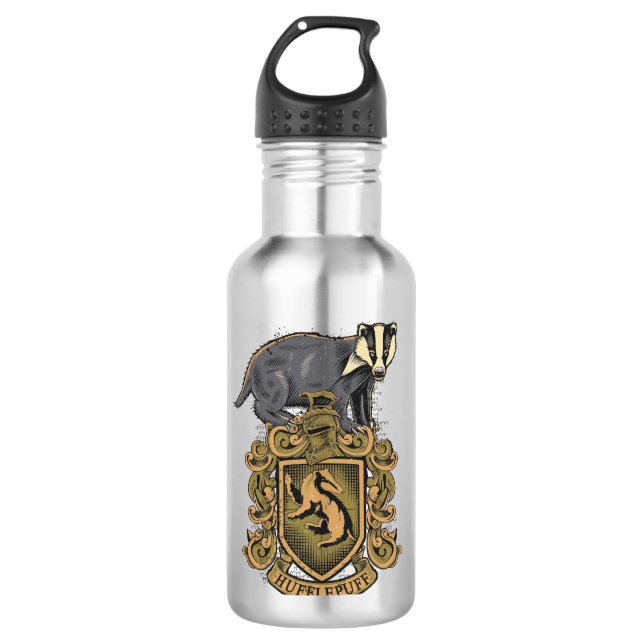 Harry Potter | Hufflepuff Crest with Badger 710 Ml Water Bottle (Front)