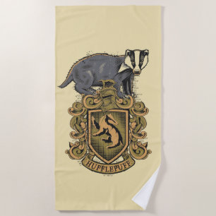 Harry Potter Hufflepuff Crest with Badger Beach Towel