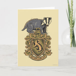 Harry Potter   Hufflepuff Crest with Badger Card