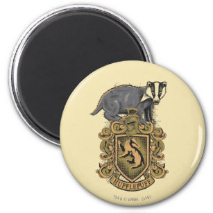 Harry Potter   Hufflepuff Crest with Badger Magnet