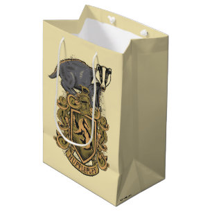 Harry Potter   Hufflepuff Crest with Badger Medium Gift Bag
