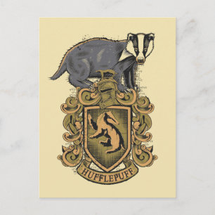 Harry Potter   Hufflepuff Crest with Badger Postcard