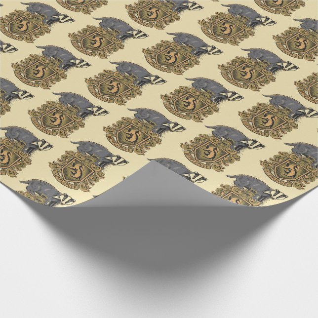 Harry Potter | Hufflepuff Crest with Badger Wrapping Paper (Corner)