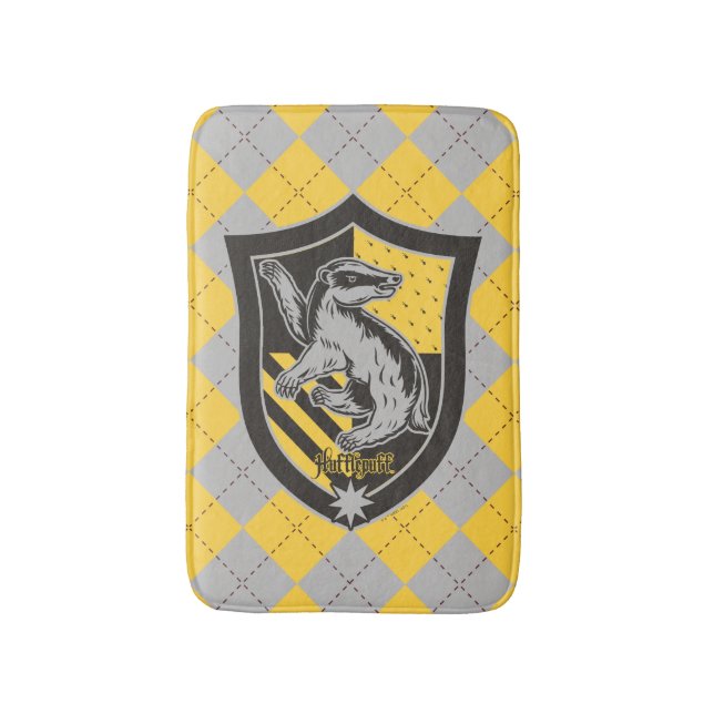 Harry Potter | Hufflepuff House Pride Crest Bath Mat (Front Vertical)