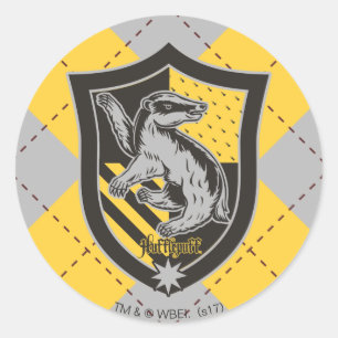 Harry Potter   Hufflepuff House Pride Crest Classic Round Sticker