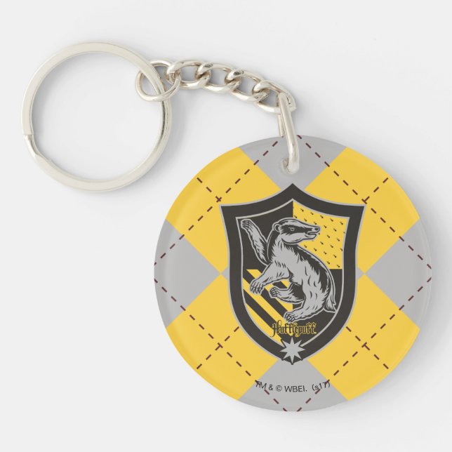 Harry Potter | Hufflepuff House Pride Crest Keychain (Front)