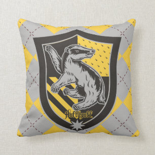 Harry Potter Hufflepuff House Pride Crest Throw Pillow