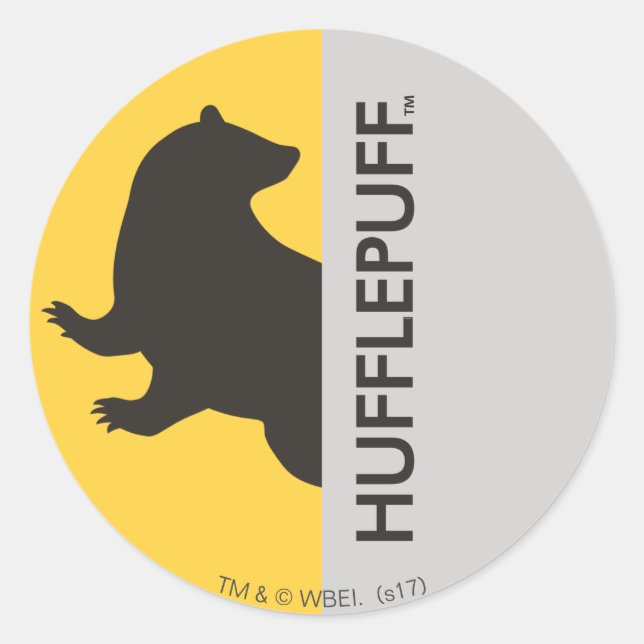 Harry Potter | Hufflepuff House Pride Graphic Classic Round Sticker (Front)