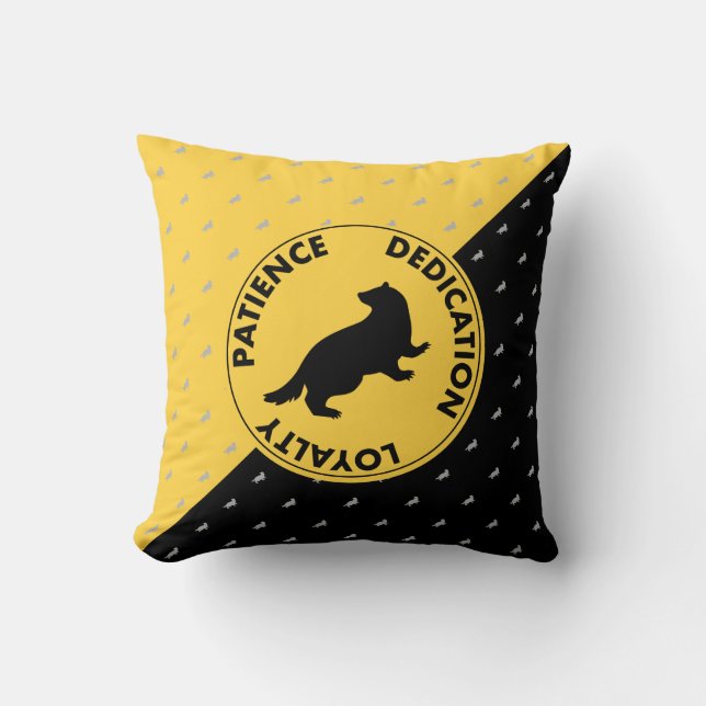 Harry Potter | HUFFLEPUFF™ House Traits Graphic Throw Pillow (Front)