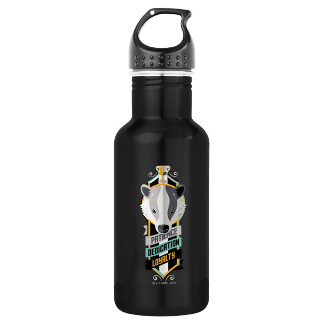 Harry Potter | HUFFLEPUFF™ House Traits Sigil 532 Ml Water Bottle (Front)