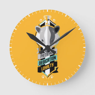 Harry Potter   HUFFLEPUFF™ House Traits Sigil Round Clock