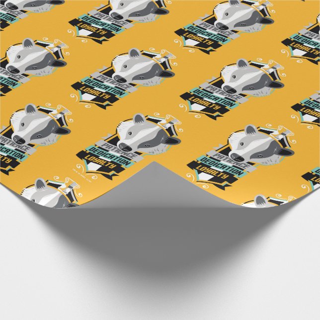 Harry Potter | HUFFLEPUFF™ House Traits Sigil Wrapping Paper (Corner)