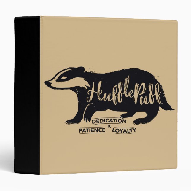 Harry Potter | HUFFLEPUFF™ Silhouette Typography Binder (Front/Spine)