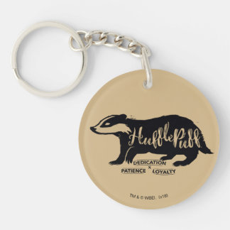 Harry Potter | HUFFLEPUFF™ Silhouette Typography Keychain