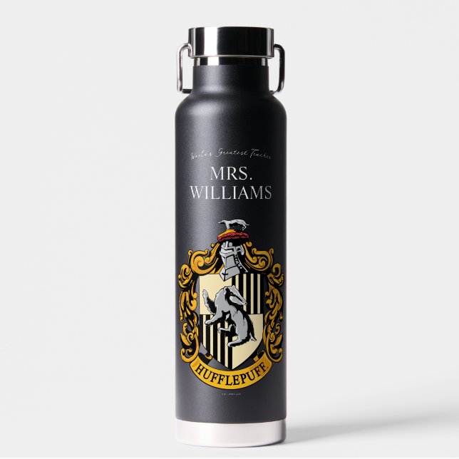 Harry Potter | Hufflepuff Teacher Personalized Water Bottle (Front)