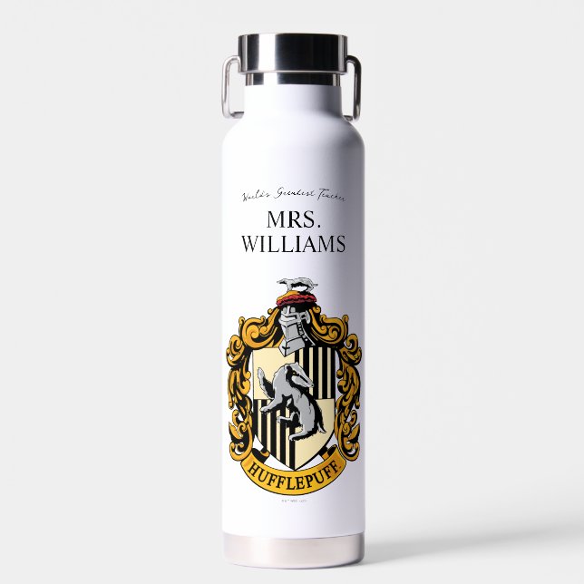 Harry Potter | Hufflepuff Teacher Personalized Water Bottle (Front)