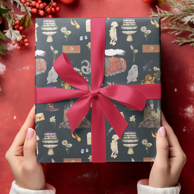 HARRY POTTER™ | Icons Pattern Wrapping Paper Sheet (Wrapping paper on gift)